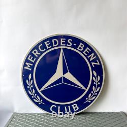 Vintage Mercedes-Benz Club Round Metal Heavy Metal Sign XL 19.7 (50cm)