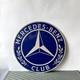 Vintage Mercedes-benz Club Round Metal Heavy Metal Sign Xl 19.7 (50cm)