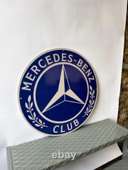 Vintage Mercedes-Benz Club Round Metal Heavy Metal Sign XL 19.7 (50cm)