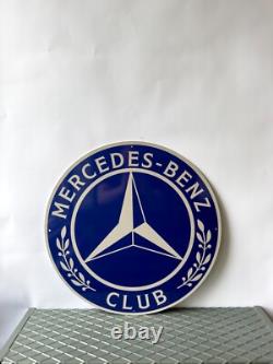 Vintage Mercedes-Benz Club Round Metal Heavy Metal Sign XL 19.7 (50cm)