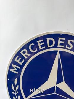 Vintage Mercedes-Benz Club Round Metal Heavy Metal Sign XL 19.7 (50cm)