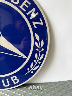 Vintage Mercedes-Benz Club Round Metal Heavy Metal Sign XL 19.7 (50cm)