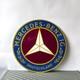 Vintage Mercedes-benz Ig Deutschland Round Heavy Metal Sign 19.7 (50cm)