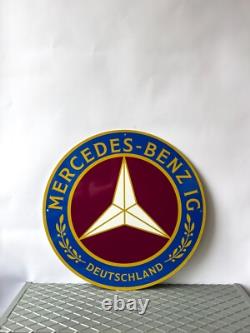 Vintage Mercedes-Benz IG Deutschland Round Heavy Metal Sign 19.7 (50cm)