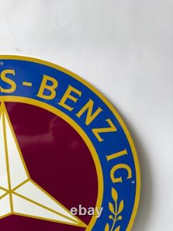 Vintage Mercedes-Benz IG Deutschland Round Heavy Metal Sign 19.7 (50cm)