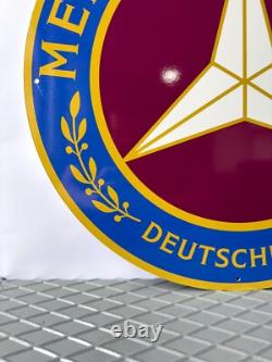 Vintage Mercedes-Benz IG Deutschland Round Heavy Metal Sign 19.7 (50cm)