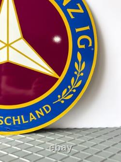 Vintage Mercedes-Benz IG Deutschland Round Heavy Metal Sign 19.7 (50cm)