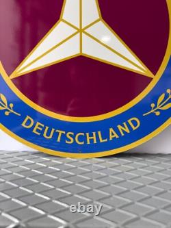 Vintage Mercedes-Benz IG Deutschland Round Heavy Metal Sign 19.7 (50cm)