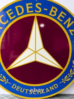 Vintage Mercedes-Benz IG Deutschland Round Heavy Metal Sign 19.7 (50cm)