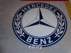 Vintage Mercedes Benz Luxury Car Truck 12 Porcelain Metal Suv Gasoline Oil Sign