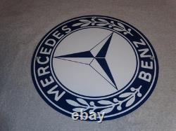 Vintage Mercedes Benz Luxury Car Truck 12 Porcelain Metal Suv Gasoline Oil Sign