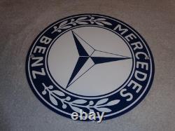 Vintage Mercedes Benz Luxury Car Truck 12 Porcelain Metal Suv Gasoline Oil Sign