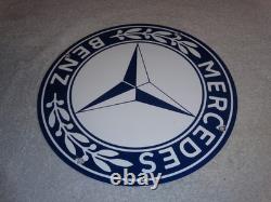 Vintage Mercedes Benz Luxury Car Truck 12 Porcelain Metal Suv Gasoline Oil Sign