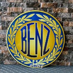 Vintage Mercedes-Benz Sign. Old 1909 Mercedes Emblem. 19.7 (50cm)