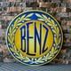 Vintage Mercedes-benz Sign. Old 1909 Mercedes Emblem. 19.7 (50cm)