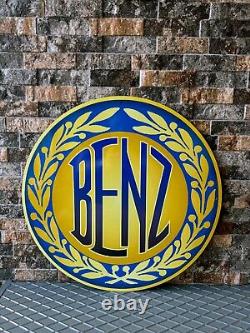 Vintage Mercedes-Benz Sign. Old 1909 Mercedes Emblem. 19.7 (50cm)