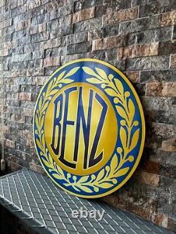 Vintage Mercedes-Benz Sign. Old 1909 Mercedes Emblem. 19.7 (50cm)