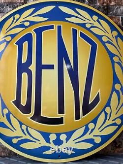 Vintage Mercedes-Benz Sign. Old 1909 Mercedes Emblem. 19.7 (50cm)