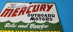 Vintage Mercury Outboards Porcelain Harley Davidson Motorcycle Boat Sales Sign