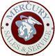 Vintage Mercury Porcelain Dealership Sign Sales Service Motor Oil Gas Station