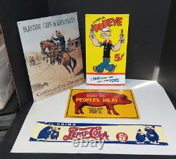 Vintage Metal Advertising Sign Motor Oil Soda Pop Gas
