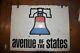 Vintage Metal Sign Chester Pa 60's 70's 14 X 11 Avenue Of The States