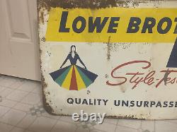 Vintage Metal Sign Lowe Brothers Paint Sign Double Sided 1960s Paint Sign