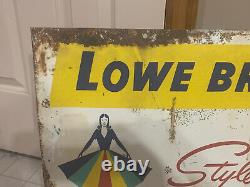 Vintage Metal Sign Lowe Brothers Paint Sign Double Sided 1960s Paint Sign