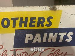 Vintage Metal Sign Lowe Brothers Paint Sign Double Sided 1960s Paint Sign