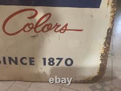 Vintage Metal Sign Lowe Brothers Paint Sign Double Sided 1960s Paint Sign