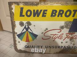 Vintage Metal Sign Lowe Brothers Paint Sign Double Sided 1960s Paint Sign