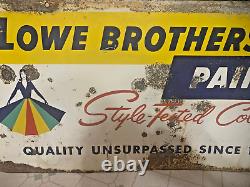 Vintage Metal Sign Lowe Brothers Paint Sign Double Sided 1960s Paint Sign