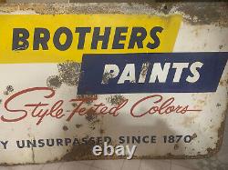 Vintage Metal Sign Lowe Brothers Paint Sign Double Sided 1960s Paint Sign