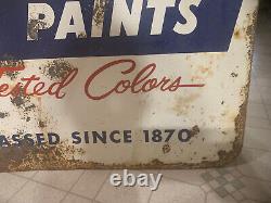 Vintage Metal Sign Lowe Brothers Paint Sign Double Sided 1960s Paint Sign