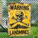 Vintage Metal Signboard Aluminum Sign Mine Theme Warning Fun Retro Decor