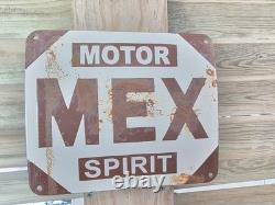 Vintage Mex Motor Spirit Porcelain Sign 11×9.5