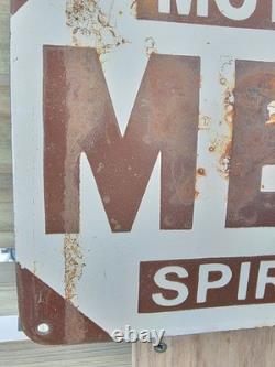 Vintage Mex Motor Spirit Porcelain Sign 11×9.5