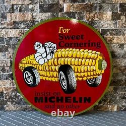 Vintage Michelin For Sweet Cornering Heavy Metal Sign- 19.7 (50cm) Vintage Michelin For Sweet Cornering Heavy Metal Sign- 19.7 (50cm)