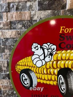 Vintage Michelin For Sweet Cornering Heavy Metal Sign- 19.7 (50cm)