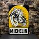 Vintage Michelin Man Motorcycle Metal Sign Xxl 24x16 (60x40 Cm)