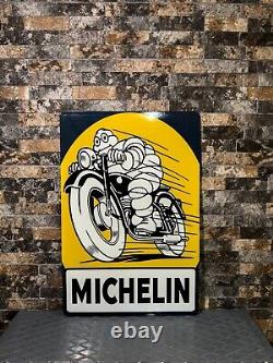 Vintage Michelin Man Motorcycle Metal Sign XXL 24x16 (60x40 cm)