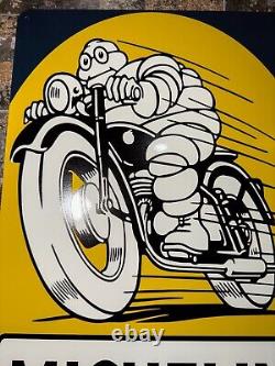 Vintage Michelin Man Motorcycle Metal Sign XXL 24x16 (60x40 cm)