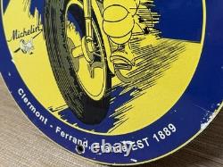 Vintage Michelin Tires Porcelain Sign Gasoline Service Station Pump Plate
