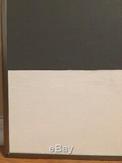 Vintage Mid Century Abstract Oil Geometric Hard Edge Painting