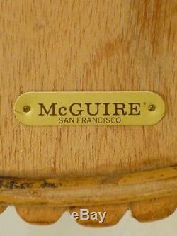 Vintage Mid Century Modern Signed McGuire Sheaf Of Bamboo Table Frankl Era
