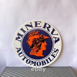 Vintage Minerva Automobiles Heavy Metal Sign 19.7 (50 cm)