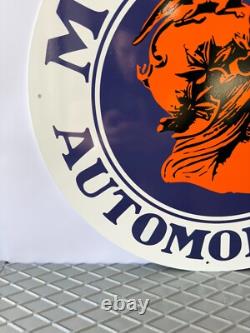 Vintage Minerva Automobiles Heavy Metal Sign 19.7 (50 cm)