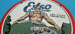 Vintage Mobil Gasoline, Esso 2 Porcelain Gas Advertising Service Station Signs