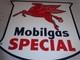 Vintage Mobil Mobilgas Special 11 3/4 Porcelain Metal Pegasus Gasoline Oil Sign