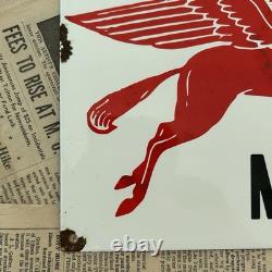 Vintage Mobilgas Pegasus Oil Pump 8x12 Inches Porcelain Enamel Sign